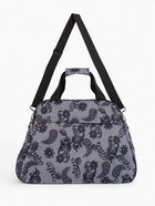 Сумка дорожная на молнии, 2 наружных кармана, длинный ремень, белый/чёрный - Фото 6