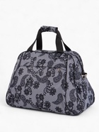 Сумка дорожная на молнии, 2 наружных кармана, длинный ремень, белый/чёрный - фото 809288855