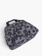 Сумка дорожная на молнии, 2 наружных кармана, длинный ремень, белый/чёрный - фото 809288856