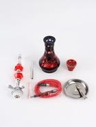 УЦЕНКА Кальян в сборе для курения комплект «Нахти», 53 см, 1 трубка, черно-красный - Фото 8