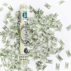 Хлопушка пневматическая «Деньги, Доллары», 40 см