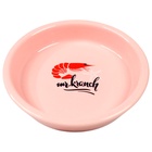 Миска для кошек Mr.Kranch Креветочка, керамическая, 200 мл, розовая - Фото 1
