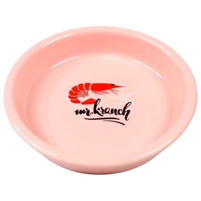 Миска для кошек Mr.Kranch Креветочка, керамическая, 200 мл, розовая