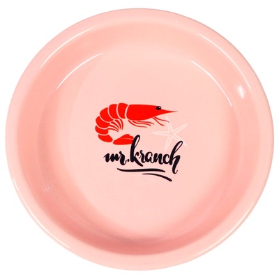 Миска для кошек Mr.Kranch Креветочка, керамическая, 200 мл, розовая