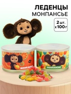 Леденцы монпансье в консервной банке «Чебурашка», 2 шт. - Фото 1