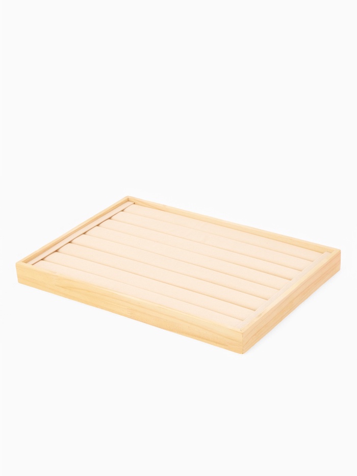 УЦЕНКА Подставка для украшений 7 полос, 35×24×3 см, бежевая - Фото 1