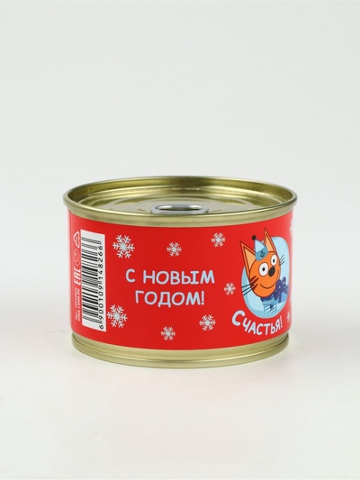 Леденцы монпансье в консервной банке «Три кота Новый год» 3 шт.