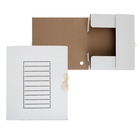 УЦЕНКА Папка архивная с завязками, микрогофрокартон, 80мм, белый, до 750л. - Фото 2