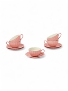 УЦЕНКА Чайный сервиз «Вивьен» 5 чашек 200 мл, 5 блюдец d=15 см, розовый - Фото 3