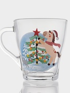 Кружка «Грация. »Лошадка – новый год «, 270 мл, стекло, прозрачная, рисунок МИКС - Фото 2