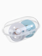 Соски-пустышки, от 0 мес., латекс, классические, в контейнере, набор из 2 шт., серо-синий/серый, M&B - Фото 8