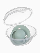 Соска-пустышка, от 6 мес., латекс, классическая, в контейнере, серо-зелёная, M&B - Фото 3