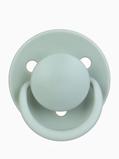 Соска-пустышка, от 6 мес., латекс, классическая, в контейнере, серо-зелёная, M&B