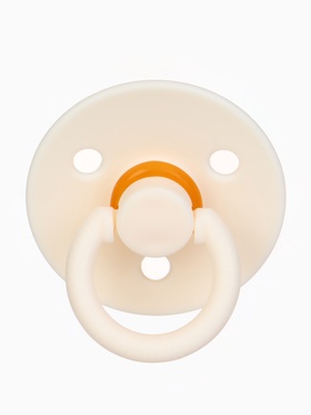 Соска-пустышка, от 0 мес., латекс, классическая, в контейнере, айвори, M&B 10884931