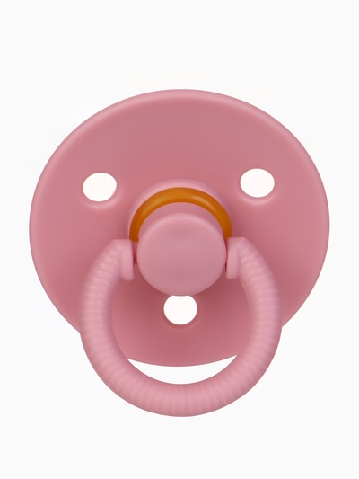 Соска-пустышка, от 0 мес., латекс, классическая, в контейнере, пыльно-розовая, M&B