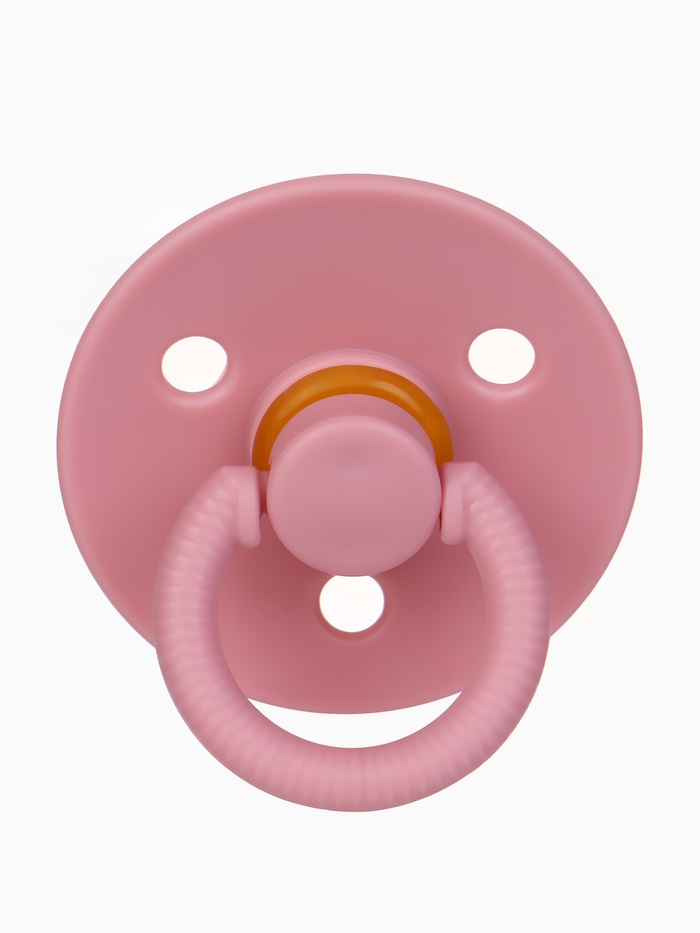 Соска-пустышка, от 0 мес., латекс, классическая, в контейнере, пыльно-розовая, M&B - Фото 1