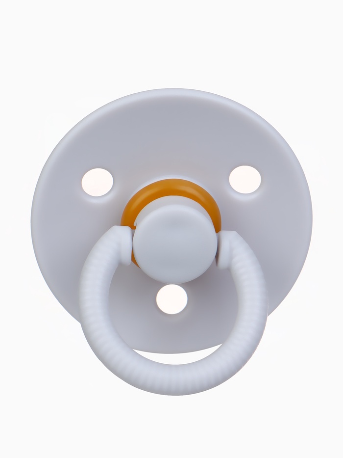 Соска-пустышка, от 0 мес., латекс, классическая, в контейнере, серый, M&B - Фото 1