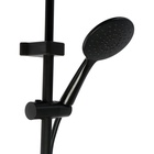 УЦЕНКА Душевая система ZEIN Z1015, тропическая и ручная лейка, шланг 150 см, черная - Фото 4