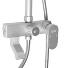 УЦЕНКА Душевая система ZEIN Z3868, смеситель, тропическая и ручная лейка, алюминий, матовая 993217 - Фото 5