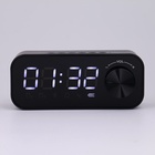 УЦЕНКА Часы - будильник электронные настольные: колонка, bluetooth, tf-карта, чёрные - Фото 3