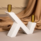 УЦЕНКА Держатель для свечей «Грани» мрамор, латунь - Фото 5