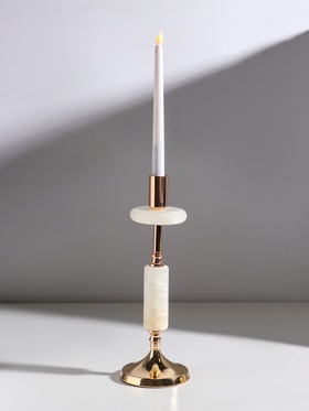 УЦЕНКА Подсвечник на 1 свечу «Рим», под золото, 10.5×10.5×31 см 10951884