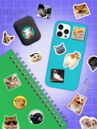 Набор книг «Мемный набор» + вложение (ролик, 3Д стикеры, значки, брелок) - фото 809448292