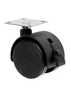 Колесо мебельное ТУНДРА, d=40 мм, на площадке 33×33 мм, с тормозом, набор 4 шт. - фото 809289572