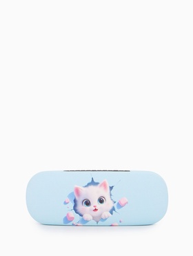 Футляр для очков на хлопушке, однотонный, размер 16×4×6 см, МИКС