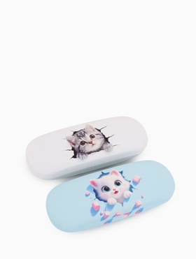 Футляр для очков, «Котики», на хлопушке, 16×4×6 см, МИКС