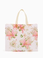 Сумка хозяйственная без застёжки, с цветочным принтом, 32?10?26 см, белая (комплект 2 шт) - фото 59414778