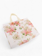 Сумка хозяйственная без застёжки, с цветочным принтом, 32?10?26 см, белая (комплект 2 шт) - фото 59414779