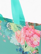 Сумка хозяйственная без застёжки, с цветочным принтом, 32?10?26 см, голубая (комплект 2 шт) - фото 59414796