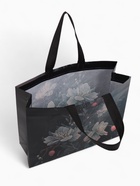 Сумка хозяйственная «Букет», без застёжки, 32×10×26 см, чёрная - Фото 4