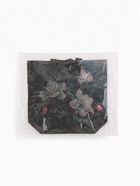 Сумка хозяйственная без застёжки, с цветочным принтом, 32?10?26 см, чёрная (комплект 2 шт) - фото 59414804