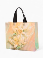 Сумка хозяйственная без застёжки, с цветочным принтом, 32×10×26 см, бежевая - Фото 1