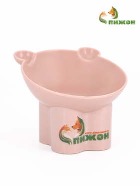 Миска высокая для животных 250 мл, персиковая