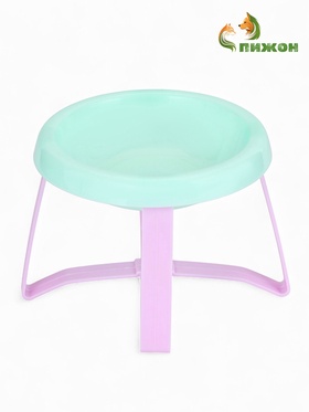 Миска пластиковая на подставке 170 мл (комплект 2 шт)