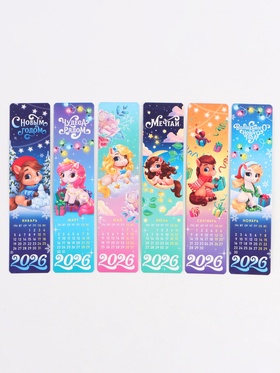 Календарь 2026 закладки, «Традиции», набор 6 шт. (комплект 4 шт)