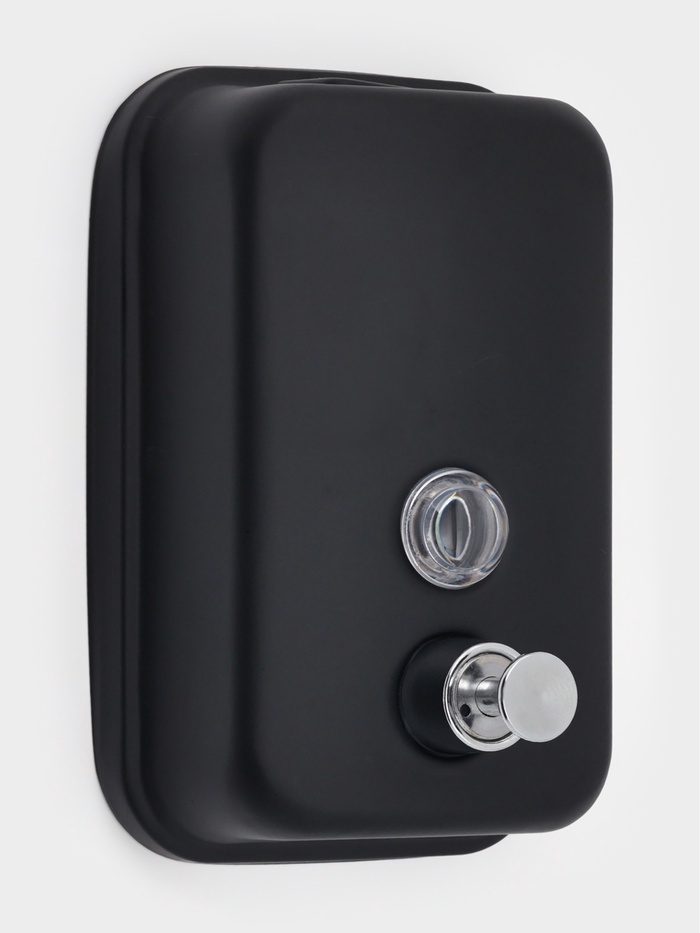 Диспенсер для жидкого мыла Stölz, механический, 500 мл, нержавеющая сталь, чёрный - Фото 1