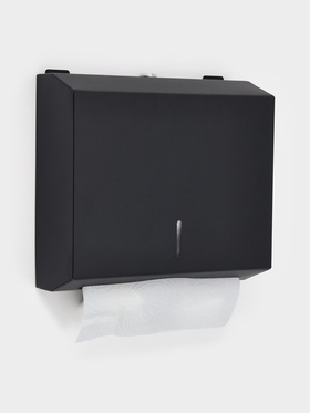 Диспенсер для бумажных полотенец в листах Stölz, 28.5×26.5×10 см, нержавеющая сталь, чёрный