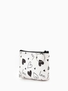 Кошелёк-монетница на молнии, 11×3.5×8.5 см, белый/чёрный - Фото 2