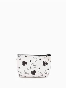 Кошелёк-монетница на молнии, 12?3.5?9 см, белый/чёрный (комплект 2 шт)