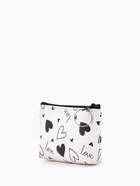 Кошелёк-монетница на молнии, 12×3.5×9 см, белый/чёрный - Фото 3