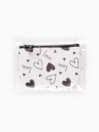 Кошелёк-монетница на молнии, 12×3.5×9 см, белый/чёрный 10907074