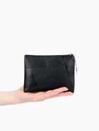 Кошелёк-монетница на молнии, однотонный, 15×0.5×11 см, чёрный - Фото 3