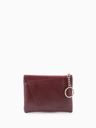 Кошелёк-монетница на молнии, однотонный, 15×0.5×11 см, бордовый - Фото 1
