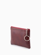 Кошелёк-монетница на молнии, однотонный, 15×0.5×11 см, бордовый - Фото 3