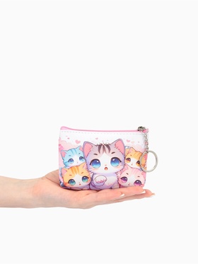 Кошелёк-монетница на молнии 10.5?2.5?8 см, с принтом, МИКС (комплект 2 шт)