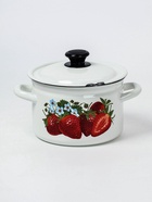 УЦЕНКА Кастрюля эмалированная, 3 л, цилиндрическая, белая - Фото 1